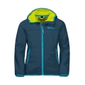 Jack Wolfskin Softshelljacke Fourwinds (wind-& wasserabweisend) darkblau Kinder