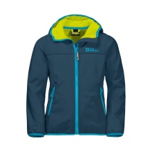 Jack Wolfskin Softshelljacke Fourwinds (wind-& wasserabweisend) darkblau Kinder