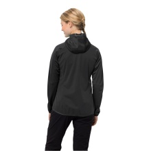 Jack Wolfskin Softshelljacke Go Hike (Kapuze, winddicht, wasserabweisend) schwarz Damen