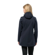 Jack Wolfskin Softshellmantel Windhain Coat (winddicht, wasserabweisend, atmungsaktiv) nachtblau Damen