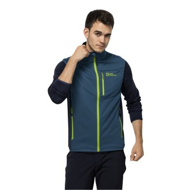 Jack Wolfskin Softshellweste Highest Peak (elastisch, winddicht, wasserabweisend) dunkelblau Herren