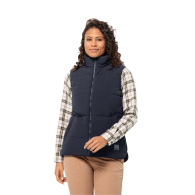 Jack Wolfskin Steppweste White Frost (robust, winddicht, wasserabweisend) nachtblau Damen