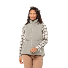 Jack Wolfskin Steppweste White Frost (robust, winddicht, wasserabweisend) grau Damen