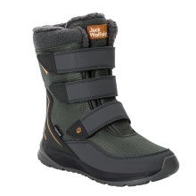 Jack Wolfskin Winterstiefel Polar Boot Texapore High VC (robust, wasserdicht) dunkelgrün/grau Kinder