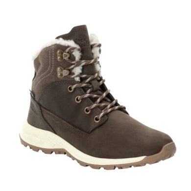 Jack Wolfskin Winterstiefel Queenstown City Texapore Mid (Leder, wasserdicht) dunkelbraun Damen