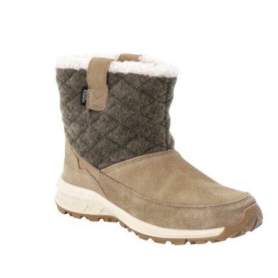 Jack Wolfskin Winterstiefel Queenstown Texapore Boot (Veloursleder, wasserdicht) cookiebraun Damen