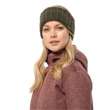 Jack Wolfskin Stirnband (Strickmuster) Highloft Knit Headband - mossgrün Damen