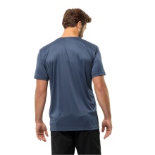 Jack Wolfskin Wander-Tshirt Peak Graphic (atmungsaktiv, geruchshemmend) skyblau Herren