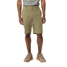 Jack Wolfskin Alltags-Wanderhose Desert Shorts (atmungsaktiv, schnelltrocknend) kurz grün Herren