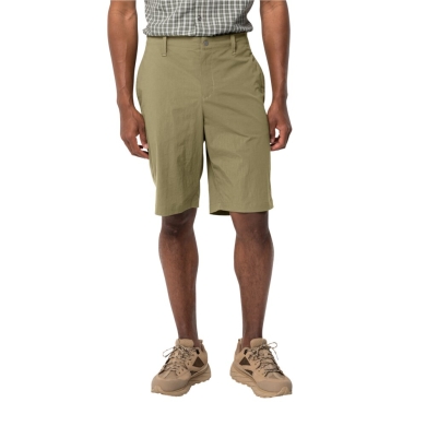 Jack Wolfskin Alltags-Wanderhose Desert Shorts (atmungsaktiv, schnelltrocknend) kurz grün Herren