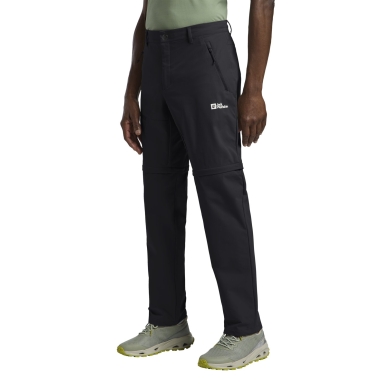 Jack Wolfskin Wanderhose Pico Trail Zip Off Pant (wasserabweisend, windabweisend, atmungsaktiv) schwarz Herren