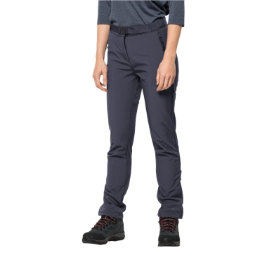 Jack Wolfskin Wanderhose Stollberg Pant (Softshellhose, winddicht, wasserabweisend) grau Damen