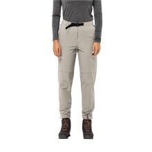 Jack Wolfskin Wanderhose Wandermood Pant (winddicht, wasserabweisend, atmungsaktiv) hellgrau Damen