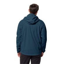 Jack Wolfskin Wanderjacke Emberberg 3l (sehr atmungsaktiv, wasserdicht, winddicht) darkblau Herren