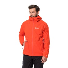 Jack Wolfskin Wanderjacke Emberberg 3l (sehr atmungsaktiv, wasserdicht, winddicht) rot Herren