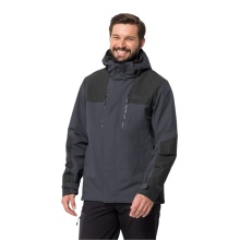 Jack Wolfskin Wanderjacke Jasper Flex (Wetterschutzjacke, wasser-/ winddicht, atmungsaktiv) ebonygrau Herren