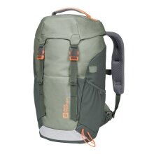 Jack Wolfskin Kinder-Wanderrucksack Waldspieler (PFC-frei, für Kinder ab 6 Jahren) graugrün 20 Liter