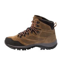 Jack Wolfskin Trekking-Wanderschuhe Rebellion Texapore Mid (Nubukleder, wasserdicht) braun/rot Herren