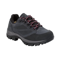 Jack Wolfskin Wanderschuhe Rebellion Texapore Low (Trekking, wasserdicht, 100% PFC-frei) grau/rot Damen