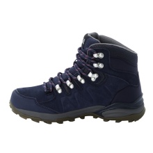 Jack Wolfskin Wanderschuhe Refugio Texapore Mid (Veloursleder, wasserdicht) dunkelblau/grau Damen