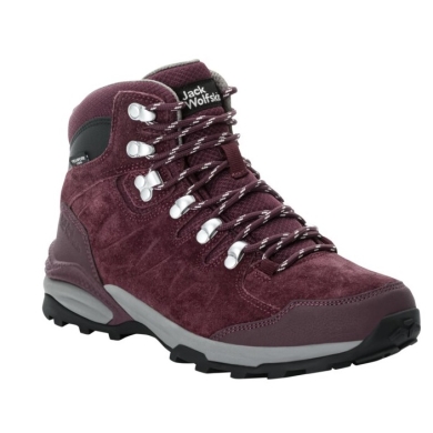 Jack Wolfskin Wanderschuhe Refugio Texapore Mid (Veloursleder, wasserdicht) pink Damen