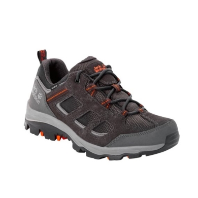 Jack Wolfskin Wanderschuhe Vojo 3 Texapore Low (wasserdicht, atmungsaktiv) dunkelgrau/orange Herren