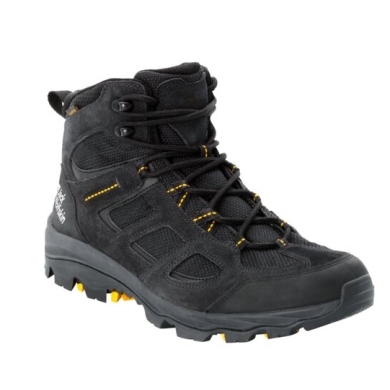 Jack Wolfskin Wanderschuhe Vojo 3 Texapore Mid (wasserdicht, atmungsaktiv) schwarz/gelb Herren