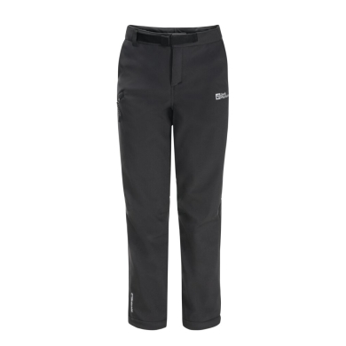 Jack Wolfskin Winter-Softshellhose Actamic Pants (winddicht, wasserabweisend, atmungsaktiv) lang phantomgrau Kinder