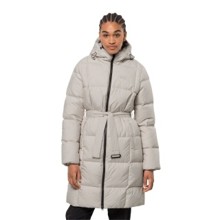 Jack Wolfskin Winter-Daunenmantel Frozen Lake Coat (winddicht, wasserabweisend) perlenweiss Damen