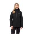 Jack Wolfskin Winterjacke Bergland 3in1 (sehr warm, wasser-und winddicht) schwarz Damen