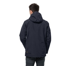 Jack Wolfskin Winterjacke Bergland 3in1 (atmungsaktiv, wasserdicht, winddicht) dunkelblau Herren