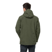 Jack Wolfskin Winterjacke Bergland 3in1 (atmungsaktiv, wasserdicht, winddicht) khaki/grün Herren