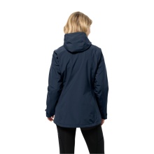 Jack Wolfskin Winterjacke Glaabach 3in1 (mit Hybrid-Innenjacke, wasserdicht, winddicht) nachtblau Damen