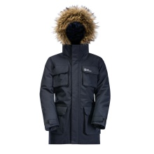 Jack Wolfskin Winterjacke Glacier Peak Parka (wasserdicht, winddicht) nachtblau Kinder