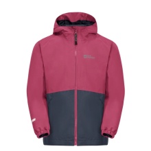 Jack Wolfskin Winterjacke Iceland 3in1 (wasserdicht, winddicht, mit Fleece-Innenjacke) fuchsia Kinder