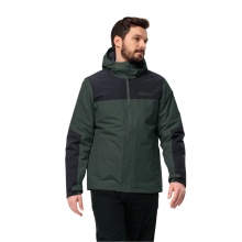 Jack Wolfskin Winterjacke Jasper 2023 (sehr wasser- und winddicht, atmungsaktiv) olivegrün/schwarz Herren