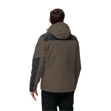 Jack Wolfskin Winterjacke Jasper 2023 (sehr wasser- und winddicht, atmungsaktiv) dunkelbraun Herren