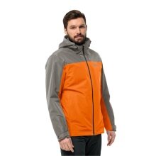 Jack Wolfskin Winterjacke Taubenberg 3in1 (wasser- und winddicht, Fleece-Innenjacke) orange/grau Herren