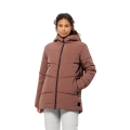 Jack Wolfskin Wintermantel Karolinger Long (warm, winddicht, sehr wasserabweisend) rotbraun Damen