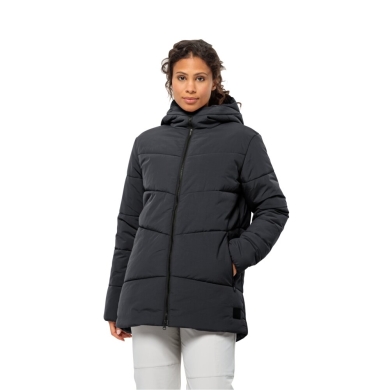 Jack Wolfskin Wintermantel Karolinger Long (warm, winddicht, sehr wasserabweisend) phantomgrau Damen