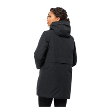 Jack Wolfskin Wintermantel Salier Coat (abnehmbare Kapuze, wasser- und winddicht) phantomgrau Damen