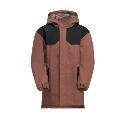 Jack Wolfskin Wintermantel Teen 2L Insulated Parka (wasserdicht, winddicht) rotbraun Mädchen