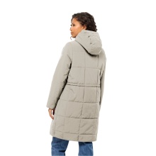 Jack Wolfskin Wintermantel White Frost Parka (winddicht, wasserabweisend, atmungsaktiv) hellgrau Damen