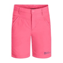 Jack Wolfskin Alltags-Wanderhose Sun Short (atmungsaktiv, temperaturregulierung) kurz pink Kinder