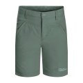 Jack Wolfskin Alltags-Wanderhose Sun Short (atmungsaktiv, temperaturregulierung) kurz hedgegrün Kinder/Jugendliche