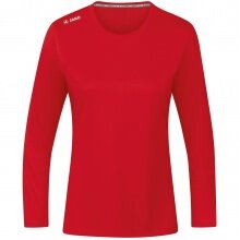 JAKO Sport-Langarmshirt Run 2.0 (100% Polyester, atmungsaktiv) rot Damen