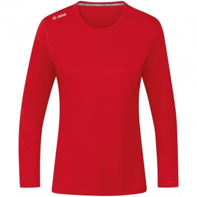 JAKO Sport-Langarmshirt Run 2.0 (100% Polyester, atmungsaktiv) rot Damen