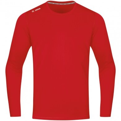 JAKO Sport-Langarmshirt Run 2.0 (100% Polyester, atmungsaktiv) rot Herren