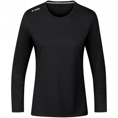 JAKO Sport-Langarmshirt Run 2.0 (100% Polyester, atmungsaktiv) schwarz Damen