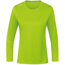 JAKO Sport-Langarmshirt Run 2.0 (100% Polyester, atmungsaktiv) neongrün Damen